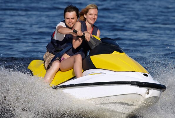 couple on jet ski